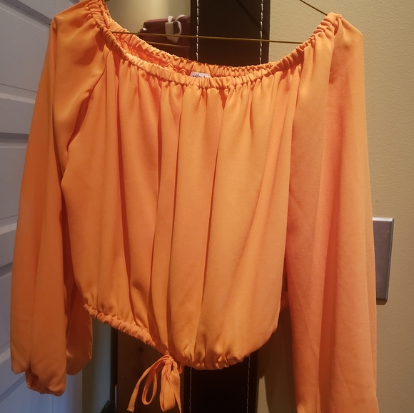Aritzia Tie Front Crop Blouse - Picture 3 of 3